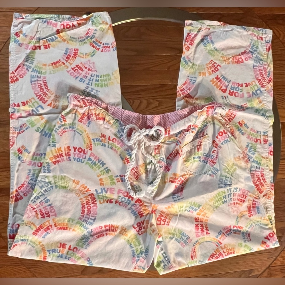 Vs Pink ~ Pajama Pants W/ Shape & Color Quotes